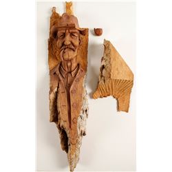 Bob Lindy Wood Carving of a Man