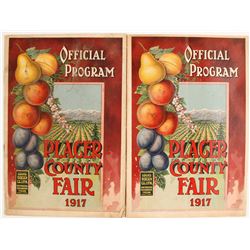 Placer County Fair 1917 Programs, 2