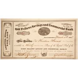 Odd Fellows Savings and Commercial Bank Stock