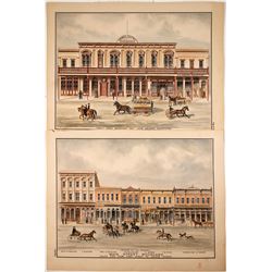 Main Street Woodland Handcolored Lithographs