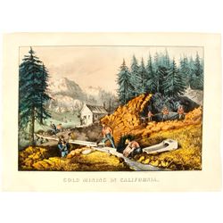 Currier & Ives Gold Mining In California