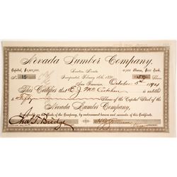 Nevada Lumber Company Stock