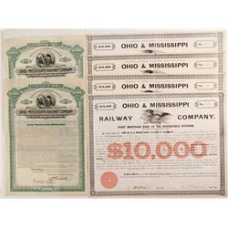 Ohio & Mississippi Railway Company Bond Certificates, 2 types