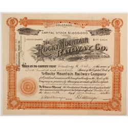Rocky Mountain Railway Co  stock