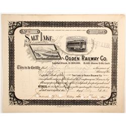 Salt Lake and Ogden Railway Co stock