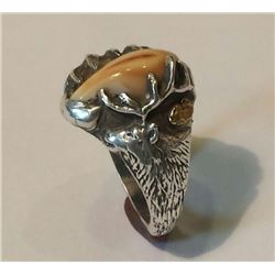 Men's Elk Ivory Ring