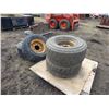 Image 1 : 12 X 16.5 SOLID TIRES & RIMS (X4)