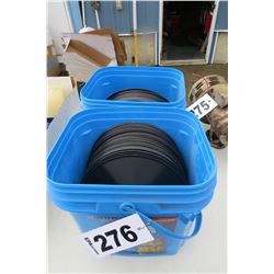 BLUE PAILS WITH RECORDS (2)