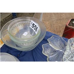 3 GLASS SERVING BOWLS
