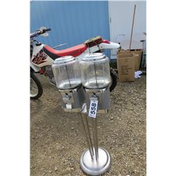 2 PIECE CANDY MACHINE ON STAND