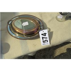 SILVER AND GLASS TRAYS