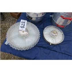 2 SECTIONED SERVING DISHES
