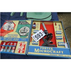 PORTER MICROCRAFT MICROSCOPE SET IN ORIGINAL BOX