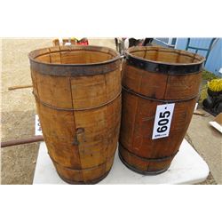 2 WOODEN KEGS