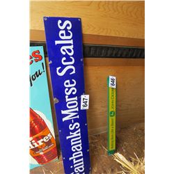 FAIRBANKS MORSE METAL SIGN