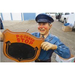 "POLEASE STOP" COCA COLA SIGN