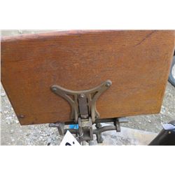 OAK & BRASS BOOK STAND