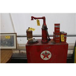 TEXACO TANK AND PUMP (29" W X 38" H)