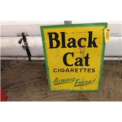 BLACK CAT PORCELAIN SIGN (20" X 27")