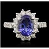 Image 2 : 14KT White Gold 2.43 ctw Tanzanite and Diamond Ring