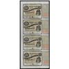 Image 1 : Uncut Sheet of (4) State of Louisiana Baby Bond Obsolete Notes