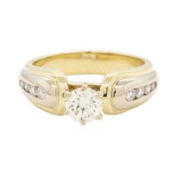 0.66 ctw Diamond Ring -1 4KT Yellow And White Gold