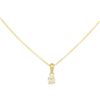 Image 1 : 0.2 ctw Diamond Pendant With Chain - 14KT Yellow Gold