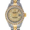 Rolex Ladies 2 Tone 14K Champagne String Diamond Datejust Wristwatch