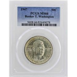 1947 Booker T Washington Centennial Commemorative Half Dollar Coin PCGS MS66