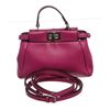 Image 1 : Fendi Pink Nappa Leather Peekaboo Micro CrossbodyHandbag