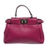 Image 2 : Fendi Pink Nappa Leather Peekaboo Micro CrossbodyHandbag