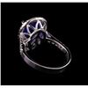 Image 3 : 14KT White Gold 5.93 ctw Tanzanite and Diamond Ring