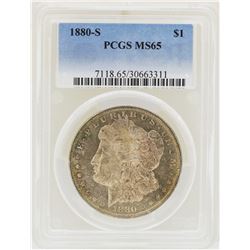 1880-S $1 Morgan Silver Dollar Coin PCGS MS65