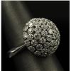 Image 7 : 2.50 ctw Diamond Flower Design Ring - 14KT White Gold