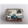 Image 2 : Multi-Stone Inlay Buckle with Scene
