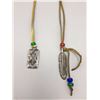 Image 1 : Sterling Silver “Tab” Necklaces on Leather