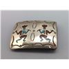 Image 6 : Turquoise and Coral Inlay Belt Buckle