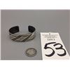 Image 9 : Hand Forged, Coin Silver Cuff Bracelet