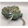 Image 10 : Turquoise and Sterling Silver Kokopelli Necklace