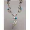 Image 1 : Turquoise and Sterling Silver Kokopelli Necklace