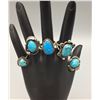 Image 1 : Group of 5 Vintage Turquoise Rings
