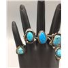 Image 2 : Group of 5 Vintage Turquoise Rings