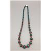 Image 2 : Turquoise and Coral Beaded Necklace