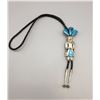 Image 4 : Turquoise and Sterling Silver Kachina Bolo
