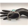 Image 5 : Turquoise and Sterling, Twisted Wire Bracelet