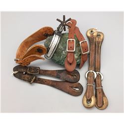 Group of Spur Straps and Mexican Spur