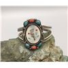 Image 1 : Vintage Inlay Bracelet with Turq. and Coral
