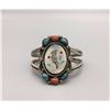 Image 2 : Vintage Inlay Bracelet with Turq. and Coral