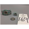 Image 8 : Zuni Sunface Inlay Ring and Bracelet