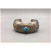 Image 1 : Vintage Turquoise and Sterling Silver Bracelet